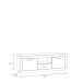 Lowboard >BACCIO< 2 Türen, 1 Schub, Betonoptik Lichtgrau / Weiß - 147,7x49,8x41cm BxHxT