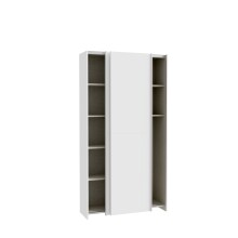 Schwebetürenschrank >HOME NOOK< 6 Böden, in Weiss - 100,1x190,5x39,1cm (BxHxT)