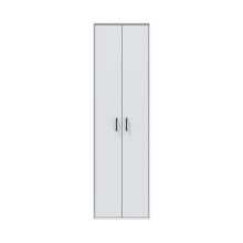 Mehrzweckschrank >LAUNDRY< 2 Türen, 2 Böden, Artik Weiß - 60x206x40 (BxHxT)