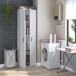 Mehrzweckschrank >LAUNDRY< 2 Türen, 2 Böden, Artik Weiß - 60x206x40 (BxHxT)