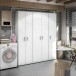 Mehrzweckschrank >LAUNDRY< 2 Türen, 3 Böden, Artik Weiß - 80x206x40 (BxHxT)