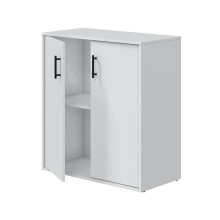Kommode >LAUNDRY< 2 Türen, 1 Boden, Artik Weiß - 80x88x40 (BxHxT)