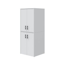 Waschmaschinenunterschrank >LAUNDRY< 2 Türen, in Artik Weiß - 69x88x67 (BxHxT)
