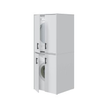 Waschmaschinenunterschrank >LAUNDRY< 2 Türen, in Artik Weiß - 69x88x67 (BxHxT)