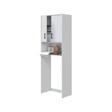 Mehrzweckschrank >LAUNDRY< 2 Türen, Fach, Böden, Artik Weiß - 73x206x40 (BxHxT)