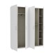 Drehtürenschrank >HOME NOOK< 10 Böden, 3 Stangen, Weiss - 177,5x210,5x42cm (BxHxT)