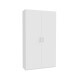 Drehtürenschrank >HOME NOOK< 5 Böden, 2 Stangen, Weiss - 119,5x210,5x42cm (BxHxT)