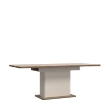 Kulissen-Esstisch >LACETTI< ausziehbar 200cm, Eiche Dekor / sandfarbig - 160/200x76,4x90cm (BxHxT)