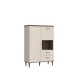 Highboard >LACETTI< in Valencia Eiche Dekor / sandfarbig - 100,1x142,9x41,2cm (BxHxT)
