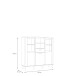 Highboard >LACETTI< in Valencia Eiche Dekor / sandfarbig - 144,8x142,9x41,2cm (BxHxT)