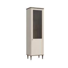Stauraumvitrine >LACETTI< in Valencia Eiche Dekor / sandfarbig - 60,4x200,5x41,2 (BxHxT)
