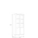 Stauraumvitrine >LACETTI< in Valencia Eiche Dekor / sandfarbig - 90,1x200,5x41,2cm (BxHxT)