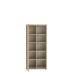 Hochschrank >WEXLIN< 8 Böden, sandfarbig / Mauvella Eiche Dekor - 76,3x164,9x50,2cm (BxHxT)