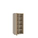 Hochschrank >WEXLIN< 8 Böden, sandfarbig / Mauvella Eiche Dekor - 76,3x164,9x50,2cm (BxHxT)