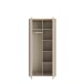 Drehtürenschrank >WEXLIN< 5 Böden, sandfarbig / Mauvella Eiche Dekor - 91,3x193,7x60cm (BxHxT)