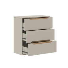 Schubkastenkommode >EDWAL< in Sand / Mauvelle Eiche - 85,1x92,3x41,5cm (BxHxT)
