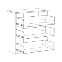 Schubkastenkommode >EDWAL< in Sand / Mauvelle Eiche - 85,1x92,3x41,5cm (BxHxT)