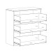 Schubkastenkommode >EDWAL< in Sand / Mauvelle Eiche - 85,1x92,3x41,5cm (BxHxT)