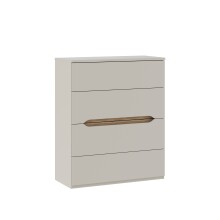 Schubkastenkommode >EDWAL< 4 Schübe, Sand / Mauvelle Eiche - 95,1x114,7x41,5cm (BxHxT)