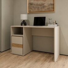 Schreibtisch >WEXLIN< 2 Schübe, Sand /...