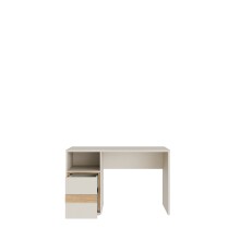 Schreibtisch >WEXLIN< 2 Schübe, Sand / Mauvella Eiche Dekor - 119,7x75,7x50,2cm (BxHxT)