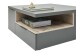 Couchtisch >Enna< 2 Schübe, dunkelgrau, Rima Oak, Span - 80x35x80cm (BxHxT)