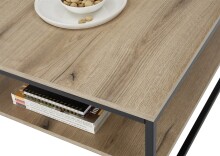 Couchtisch >Cube< in Evoke Eiche Dekor, schwarz - 75x40x75cm (BxHxT)