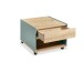 Beistelltisch >Debby< 4 Rollen, Schublade, Artisan Eiche, salbeifarbig - 60x45x60 (BxHxT)