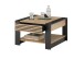Couchtisch >Feli< Schublade, Artisan Eiche Dekor, schwarz - 70x42x70 (BxHxT)