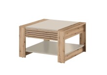 Couchtisch >Feli< Schublade, kaschmir, Evoke Eiche Dekor - 70x42x70cm (BxHxT)