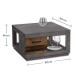 Couchtisch >Fulda< 2 Schübe, betonoxid, Old Style - 80x45,6x80cm (BxHxT)