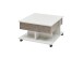 Couchtisch >Helen< höhenverstellbar, 4 Rollen, flagstaff, weiß - 75x44/67x75cm (BxHxT)