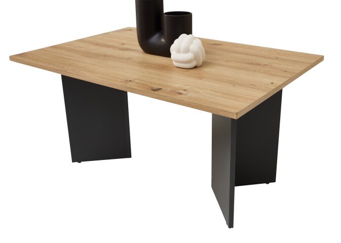 Couchtisch >Minimal< in Artisan Eiche Dekor, grau - 86x44x58cm (BxHxT)
