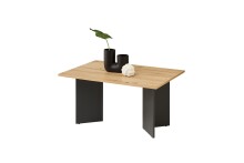 Couchtisch >Minimal< in Artisan Eiche Dekor, grau - 86x44x58cm (BxHxT)