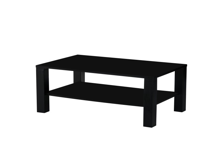 Couchtisch >Romy< in schwarz, Melamin, MDF - 110x41x70cm (BxHxT)