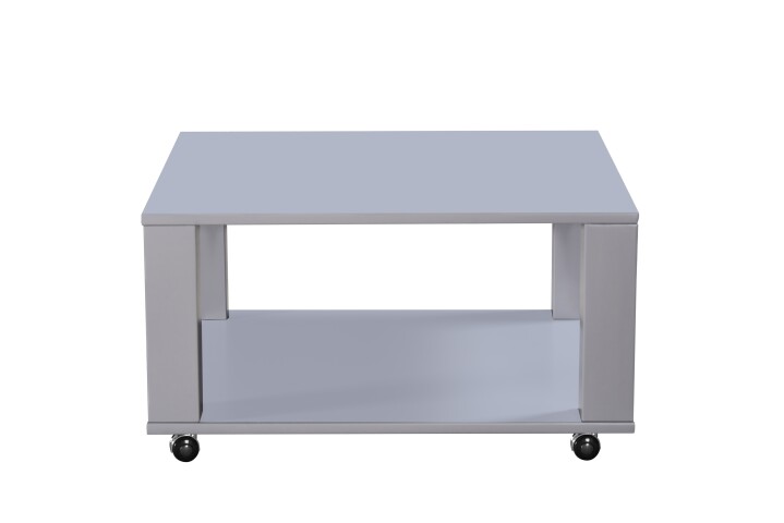 Couchtisch >Romy mobil< 4 Rollen, grau, Melamin, MDF - 76x41x76cm (BxHxT)