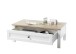 Couchtisch >Toskana< Schublade, Artisan Eiche Dekor, weiß - 110x41x60 (BxHxT)