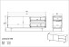 Lowboard >CANTORIA< 2 Türen, 2 Schübe, Castello-Eiche-Dekor/Schwarz - 162x63x40cm (BxHxT)