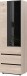 Stauraumvitrine >CANTORIA< 2 Schübe, 1 Tür, Castello-Eiche-Dekor / Schwarz - 63x206x40 (BxHxT)