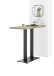 Bartisch >Jay< in Eiche, schwarz, Massivholz, Metall - 120x104x60cm (BxHxT)