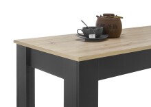 Bartisch >Modesto< in Artisan Eiche Dekor, schwarz - 115x103x50cm (BxHxT)