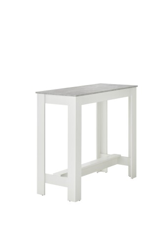 Bartisch >Modesto< in beton Dekor, weiß - 115x103x50cm (BxHxT)