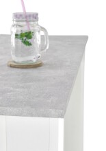 Bartisch >Modesto< in beton Dekor, weiß - 115x103x50cm (BxHxT)