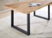 Esstisch >Chris U< in Eiche, schwarz, Massivholz, Metall - 180x76x100cm (BxHxT)