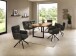 Esstisch >Chris U< in Eiche, schwarz, Massivholz, Metall - 180x76x100cm (BxHxT)