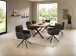 Esstisch >Chris X< in Eiche, schwarz, Massivholz, Metall - 180x76x100cm (BxHxT)