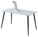 Esstisch >Cody< in weiß, schwarz, Keramik, Metall - 140x76x80cm (BxHxT)