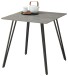 Esstisch >Fiete< in beton Dekor, schwarz, MDF, Metall - 80x75x80cm (BxHxT)