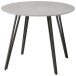 Esstisch >Floris< in Steinoptik, schwarz, MDF, Metall - 75x100cm (HxD)