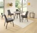 Esstisch >Floris< in Steinoptik, schwarz, MDF, Metall - 75x100cm (HxD)